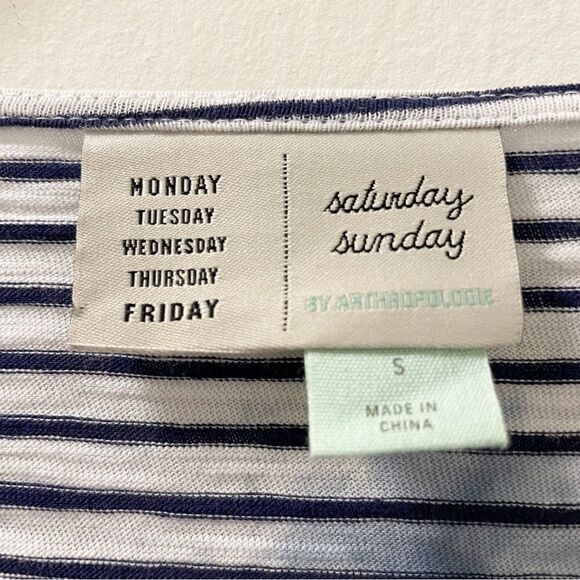 Anthropologie SATURDAY SUNDAY Striped Dolman Sleeve Top - Size Small - Picture 4 of 4